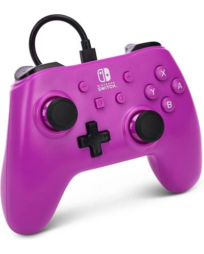 Контролер PowerA - Enhanced, жичен, за Nintendo Switch, Grape Purple - 2