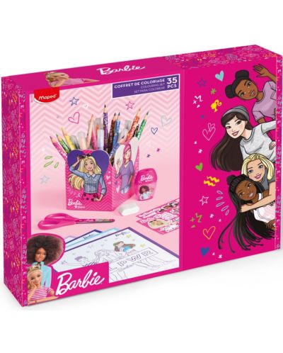 Комплект за рисуване Maped Barbie - 35 части - 1