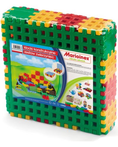 Конструктор с вафлени блокчета Marioinex - Зоологическа градина, 50 части - 3
