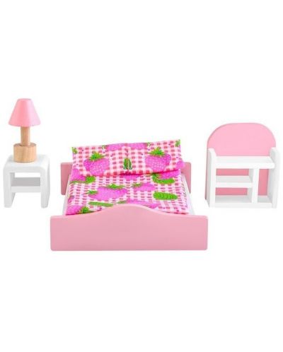 Комплект Kruzzel - Обзавеждане за детска къща, розово - 1