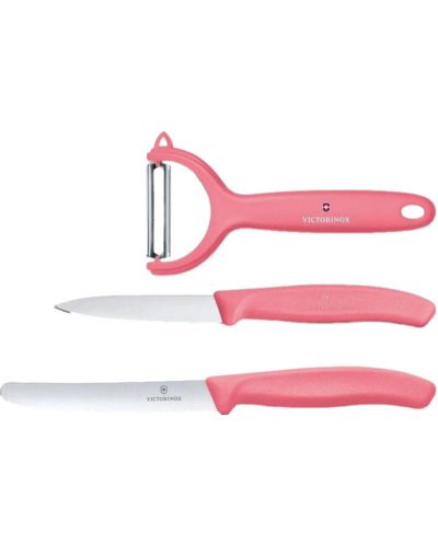 Комплект от 2 ножа и белачка Victorinox - Swiss Classic, Trend Colors, розови - 2