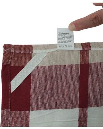 Комплект домакински кърпи за съдове Kela - Pasado, 3 броя, 65 х 45 cm, червени - 3