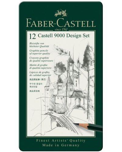 Комплект моливи Faber-Castell 9000 - 12 броя - 1