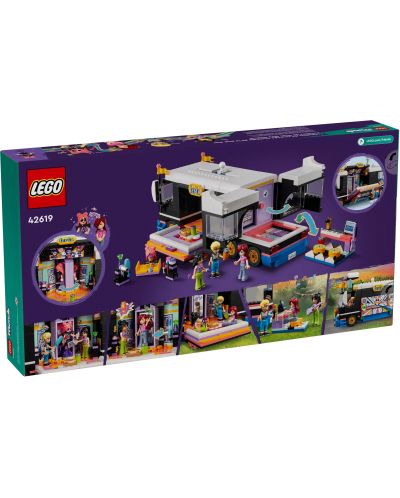 Конструктор LEGO Friends - Бус за турне на поп звезди (42619) - 9