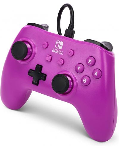 Контролер PowerA - Enhanced, жичен, за Nintendo Switch, Grape Purple - 4