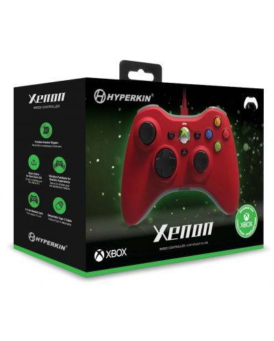 Контролер Hyperkin - Xenon, жичен, червен (Xbox One/Series X/S/PC) - 5