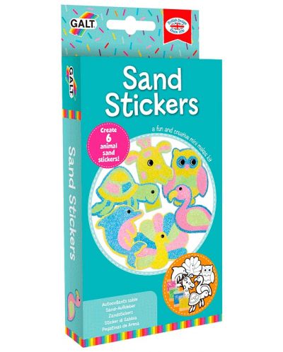 Комплект за рисуване с пясък Galt - Стикери със животни - 1