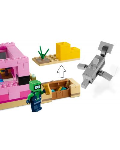 Конструктор LEGO Minecraft - Къща-аксолотъл (21247) - 5