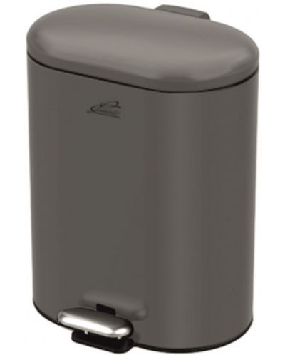Комплект кошче и четка за тоалетна Inter Ceramic - 8355G, 6 L, сив мат - 2