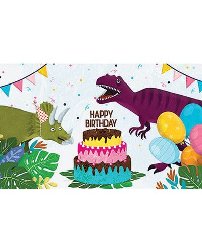 Комплект покани за рожден ден Simetro - Динозаври, 10 бр. - 1
