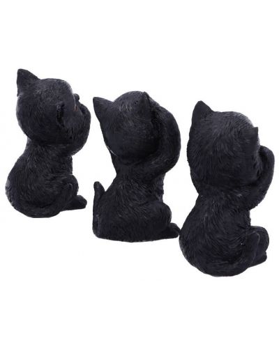 Комплект статуетки Nemesis Now Adult: Humor - Three Wise Kitties, 8 cm - 4