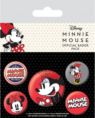 Комплект значки Pyramid Disney: Mockey Mouse - Minnie Mouse Art - 1