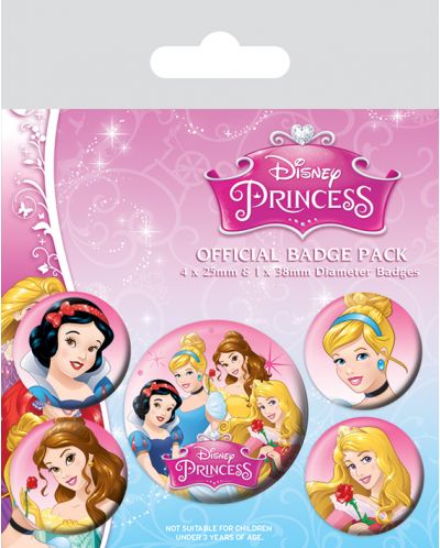 Комплект значки Pyramid -  Disney Princess (Belle, Cinderella, Snow White and Aurora) - 1