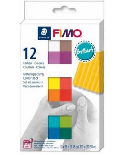 Комплект глина Staedtler Fimo Soft - Brilliant, 12 цвята - 1