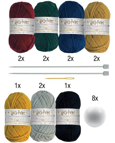 Комплект за плетене Eaglemoss Movies: Harry Potter - Hogwarts House Decorations Kit - 3