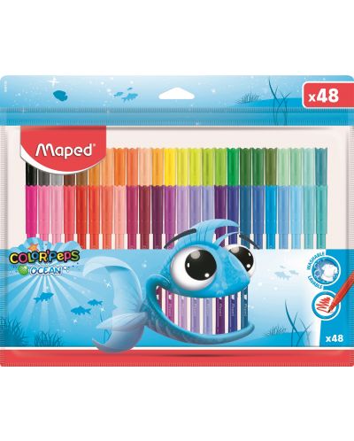 Комплект флумастери Maped Color Peps - Ocean, 48 цвята - 1