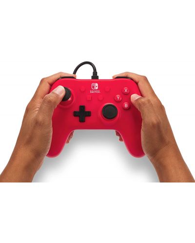 Контролер PowerA - Enhanced, жичен, за Nintendo Switch, Raspberry Red - 7