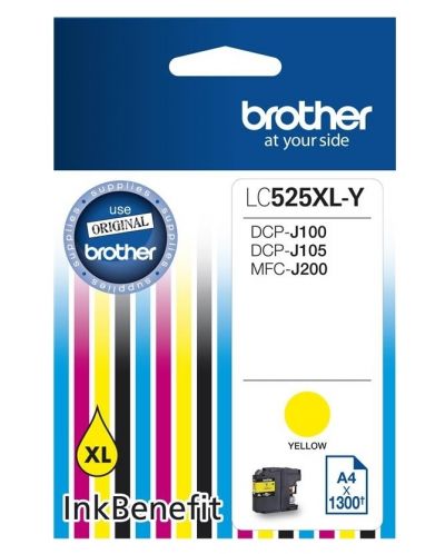 Консуматив Brother - LC-525 XL, за DCP-J100/DCP-J105/MFC-J200, Yellow - 1