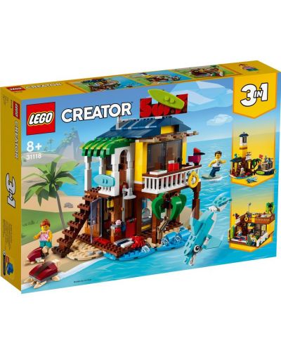 Конструктор LEGO Creator 3 в 1 - Плажна къща за сърф (31118) - 1