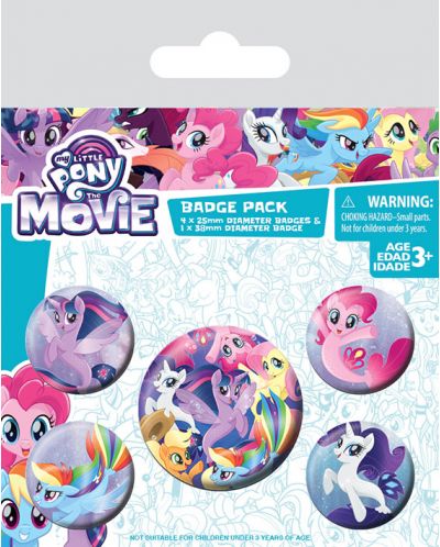 Комплект значки Pyramid -  My Little Pony Movie (Sea Ponies) - 1
