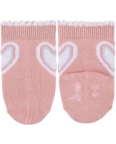 Комплект детски чорапи Sterntaler - Кончета и сърца, 13/14 размер, 0-4 м, 3 чифта - 4