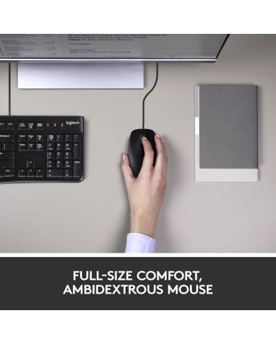 Комплект мишка и клавиатура Logitech - MK120, черен - 5
