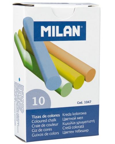 Комплект тебешири Milan - 10 броя, цветни - 1
