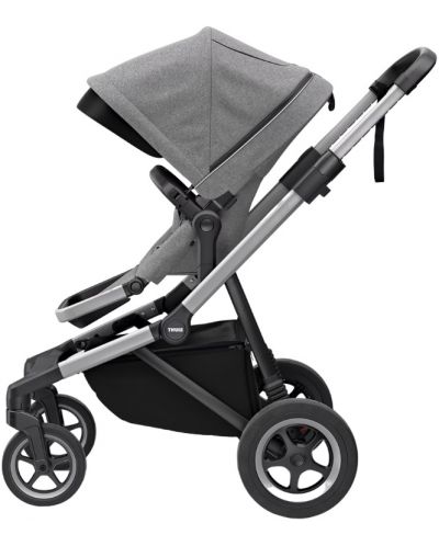 Комбинирана бебешка количка 2 в 1 Thule - Sleek, Grey Melange Aluminum - 4