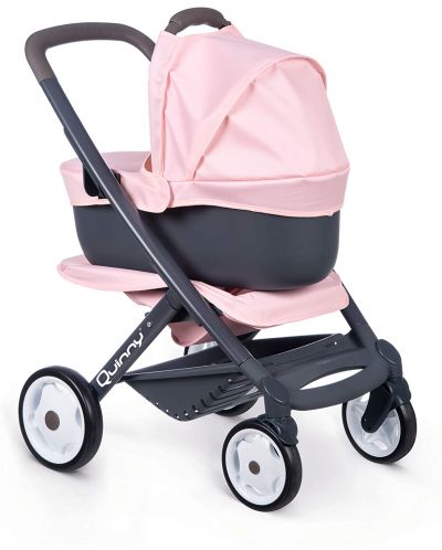 Количка за кукли 3 в 1 Smoby - Pram Quinny. светлорозова - 3