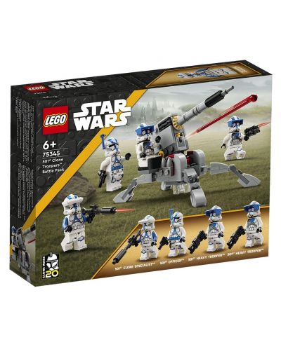Конструктор LEGO Star Wars - Боен пакет клонинг щурмоваци от 501 (75345) - 1