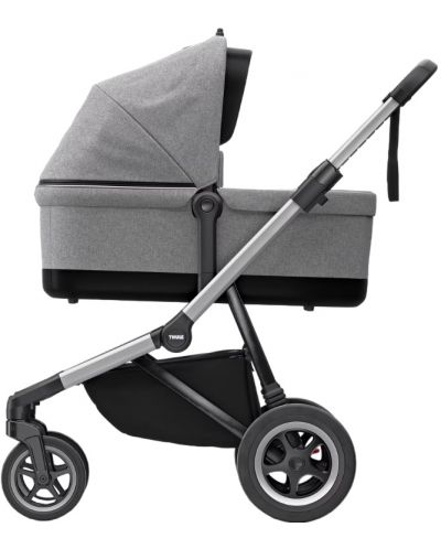 Комбинирана бебешка количка 2 в 1 Thule - Sleek, Grey Melange Aluminum - 3
