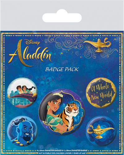 Комплект значки Pyramid Disney: Aladdin - A Whole New World - 1