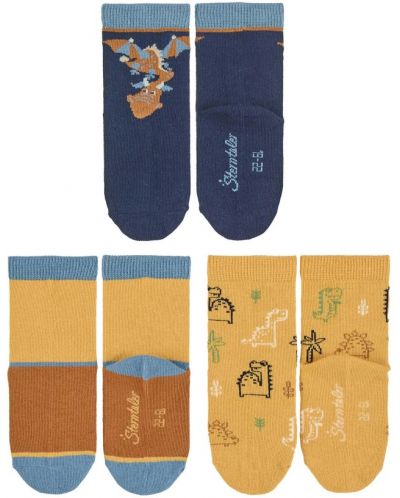 Комплект детски чорапи за момче Sterntaler - 17/18 размер, 6-12 месеца, 3 чифта - 3