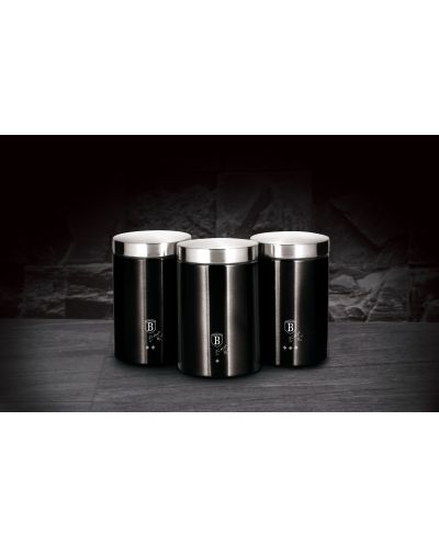 Комплект от 3 метални буркана Berlinger Haus - Black Silver Collection - 2