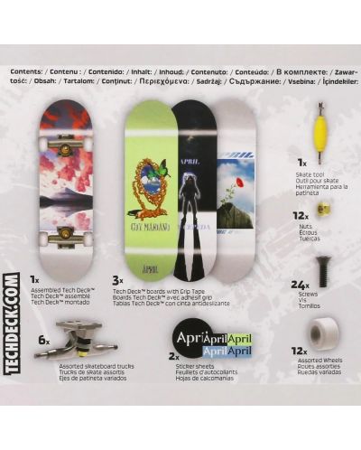 Комплект скейтборди за пръсти Tech Deck - April - 2