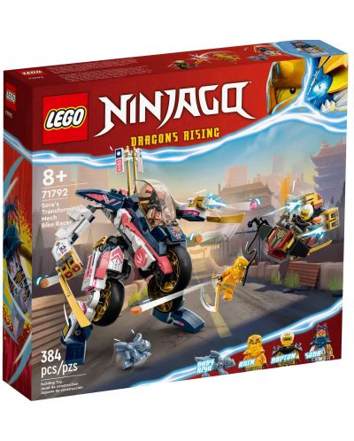 Конструктор LEGO Ninjago - Преобразуващ робот и състезателен мотоциклет (71792) - 1