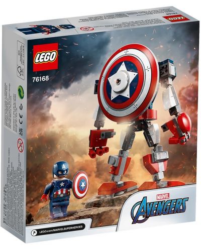 Конструктор Lego Marvel Super Heroes - Роботска броня на Captain America (76168) - 2