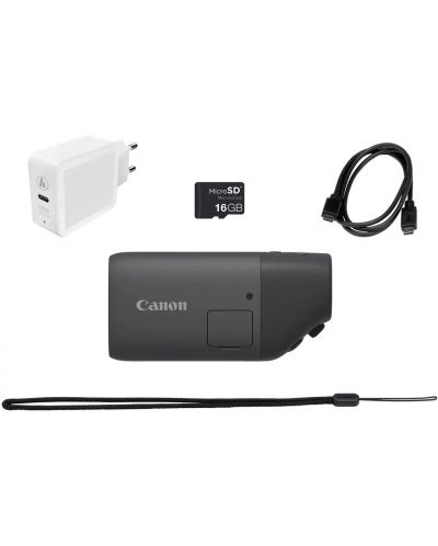 Компактен фотоапарат Canon - PowerShot Zoom Essential kit, черен - 1