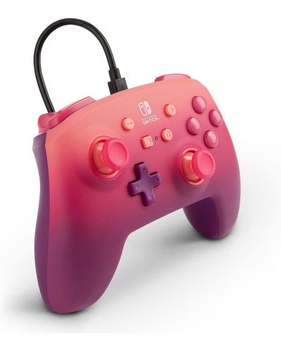 Контролер PowerA - Enhanced,  жичен, Fantasy Fade Red (Nintendo Switch) - 4