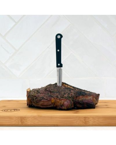Комплект ножове за стек и пица MasterChef - 4 броя, черни/инокс - 2