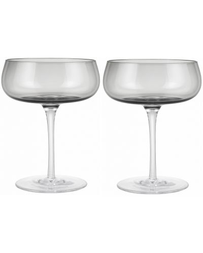 Комплект чаши за шампанско Blomus - Belo 2бр, 200мл, опушено сиво - 1