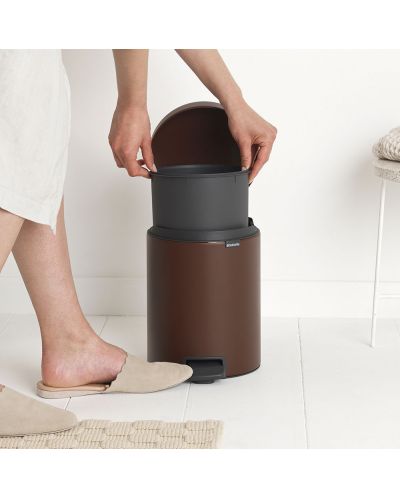 Кош за отпадъци Brabantia - NewIcon, 5 l, Mineral Cosy Brown - 7