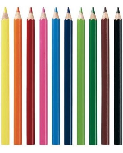 Комплект цветни моливи Herlitz - Jumbo, 10 броя - 2