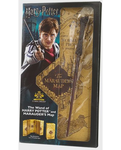 Комплект реплики The Noble Collection Movies: Harry Potter - Marauder's Map & Harry Potter's Wand - 2