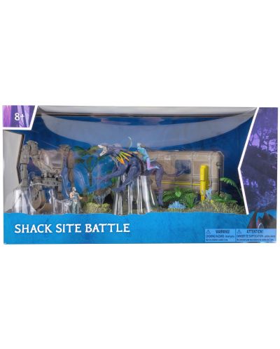 Комплект екшън фигури McFarlane Movies: Avatar - Shack Site Battle - 9