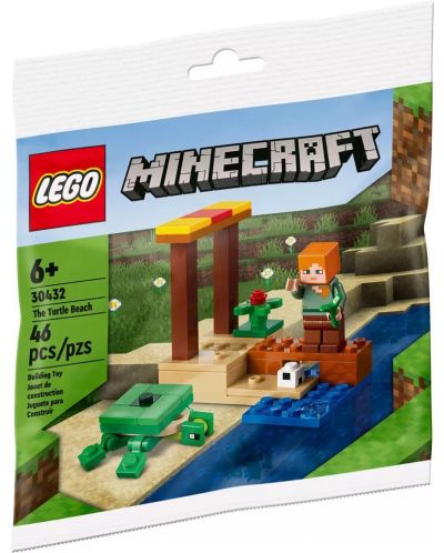Конструктор LEGO Minecraft - Плажът на костенурките (30432) - 1