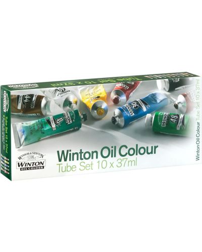 Комплект маслена боя Winsor & Newton Winton - 10 цвята, 37 ml - 1