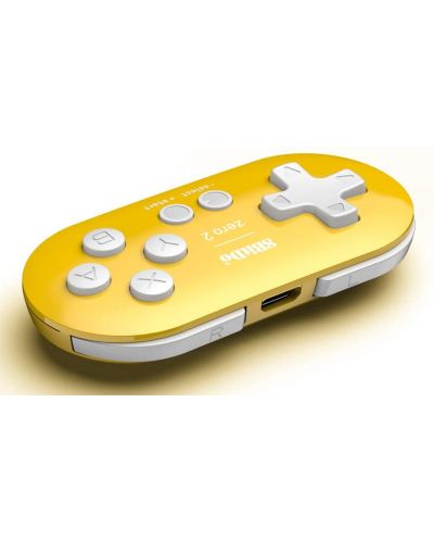 Безжичен контролер 8BitDo - Zero 2, жълт (Nintendo Switch/PC) - 3