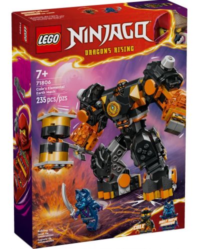 Конструктор LEGO Ninjago - Стихийният земен робот на Коул (71806) - 1