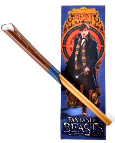 Комплект химикалка и разделител за книги Noble Collection Fantastic Beasts - Newt Scamander